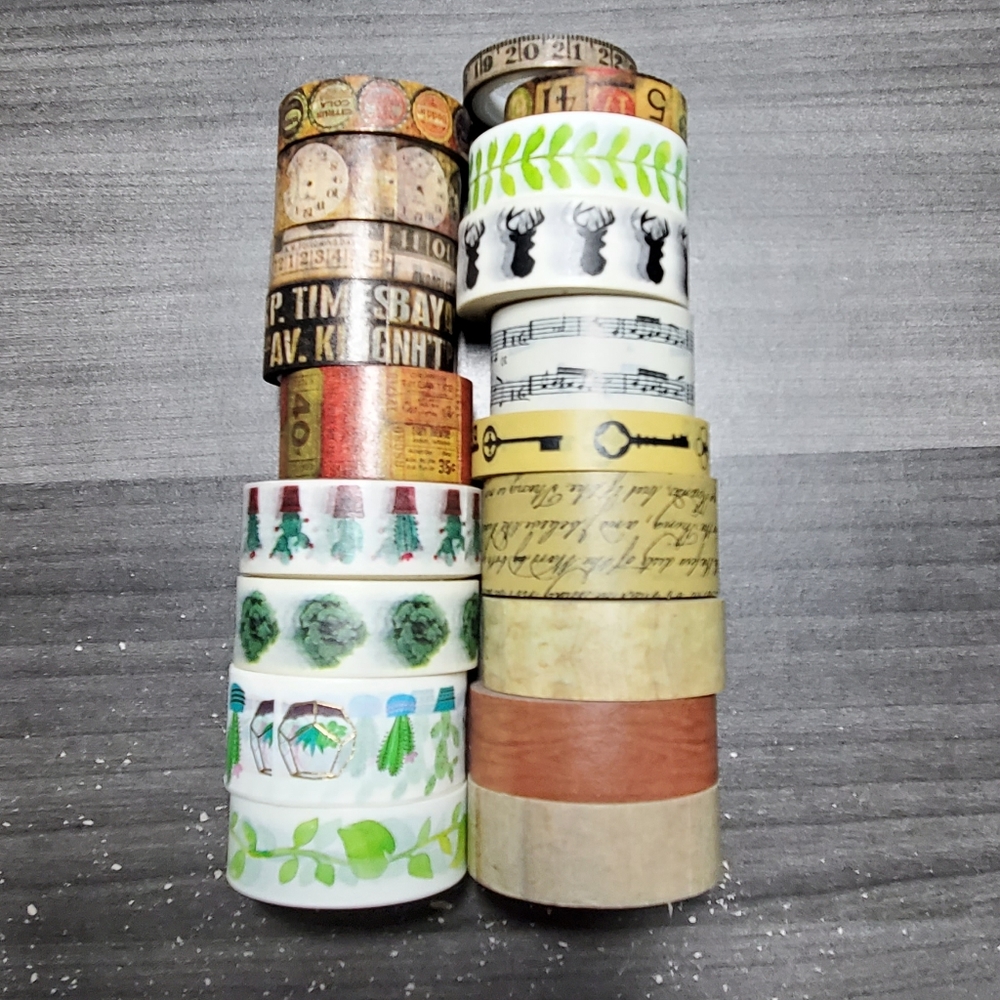 Bundle of 19 rustic wash tapes